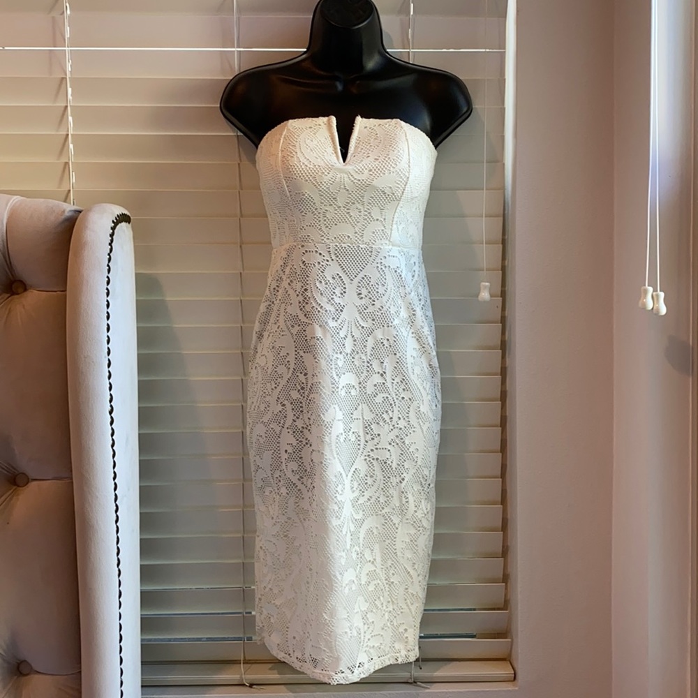 Strapless cocktail dress